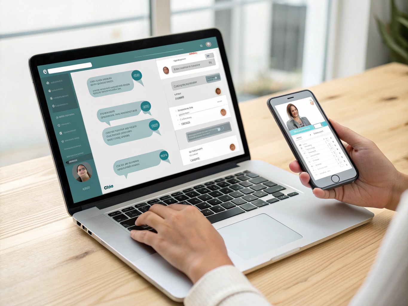 Slack team channels and chat interface preview